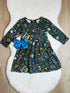 Bowtism Girls Science Twirl Dress with Matching Bow - Bowtism